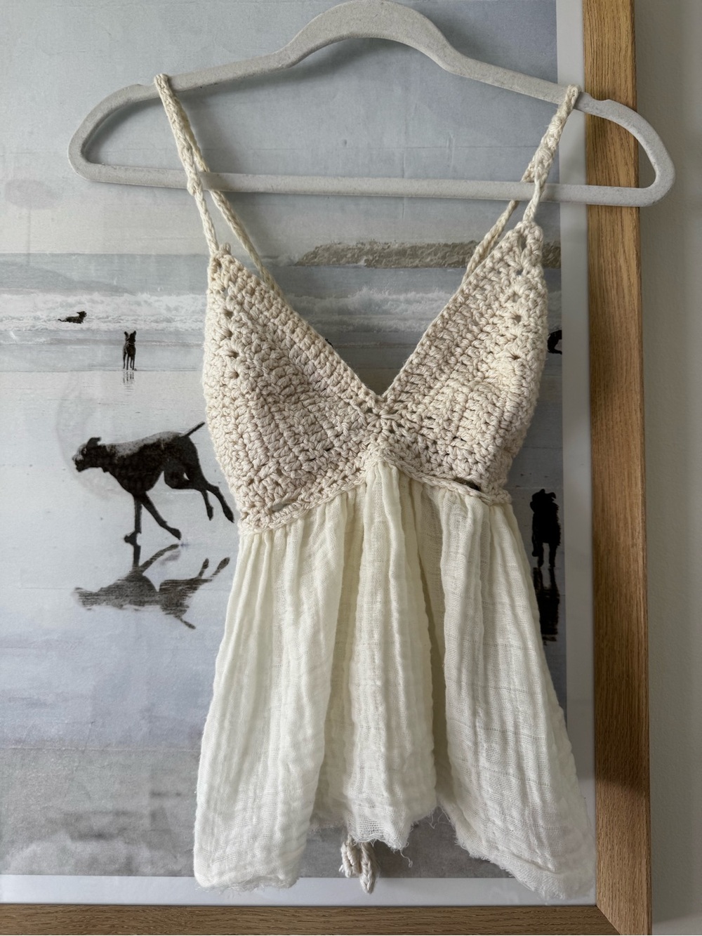 White Crochet Halter Top - Handmade MORA